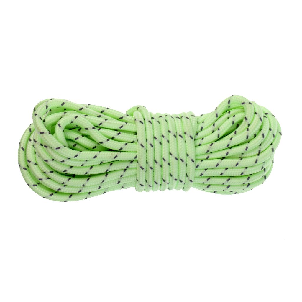 5mm Reflective Guyline Tent Rope Camping Guy Line Cord Parocord String