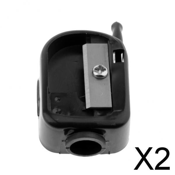 2xMakeup Cosmetic Pencil Sharpener Shaver for Eyebrow Lip Liner Eyeliner Black