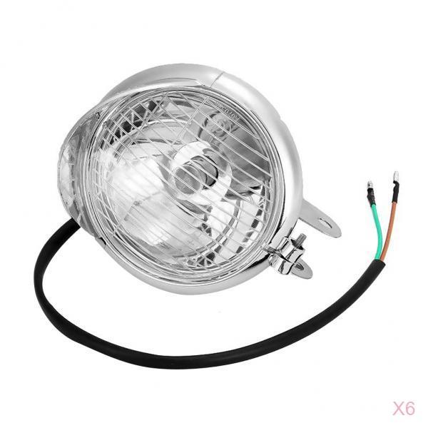 6pcs 4 Motorcycle Custom Chrome Spot Light Fog Light Head Lamp for Honda"
