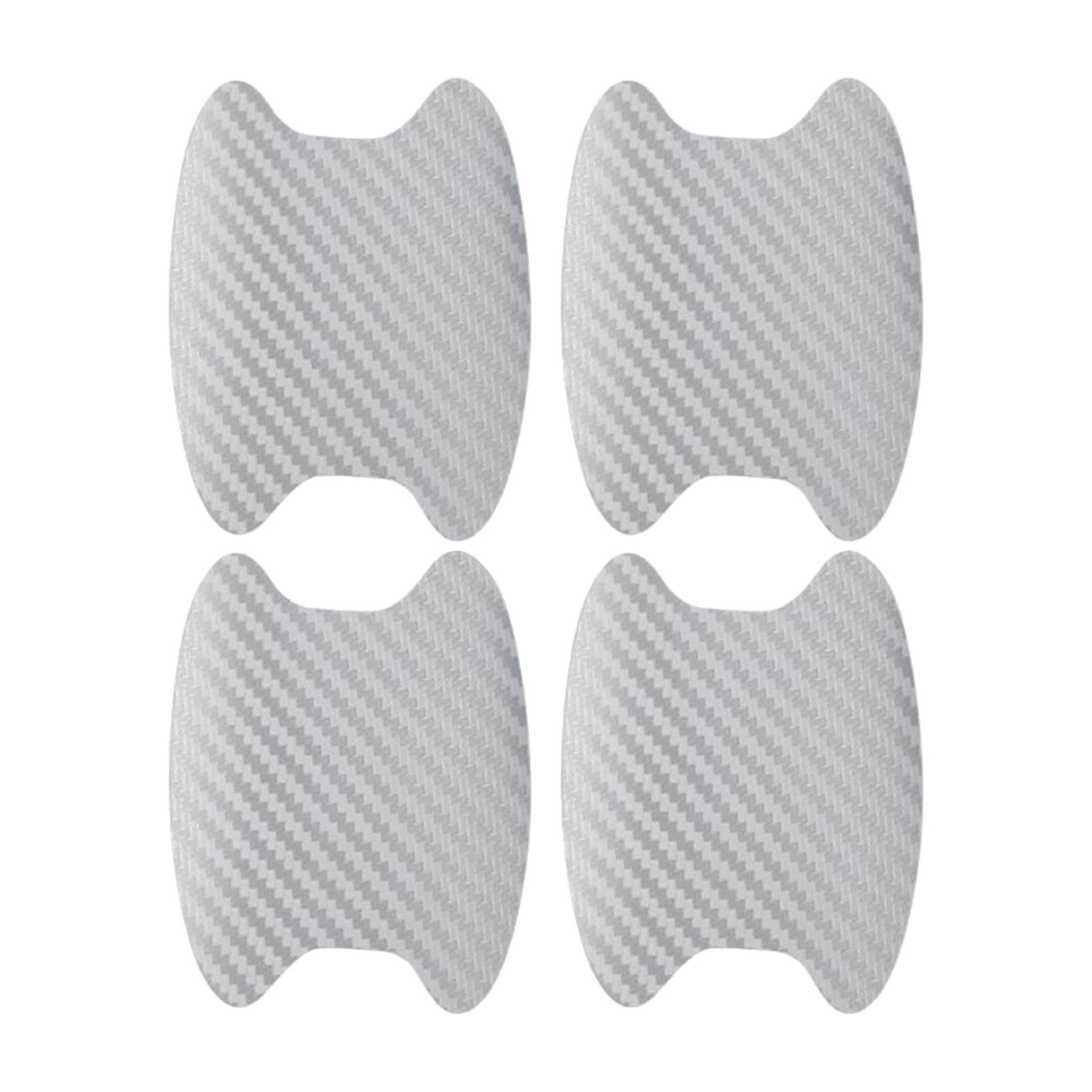 4x4x Car Door Handle Sticker Anti Scratches Universal for Truck SUV Argent