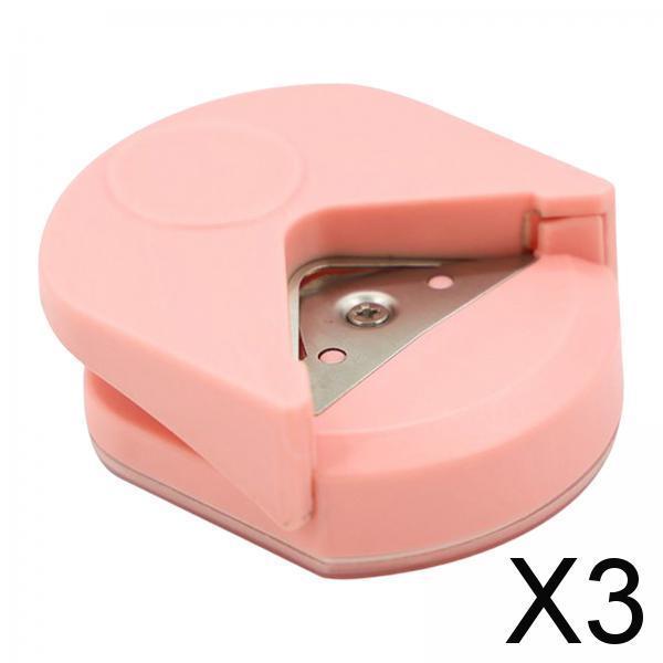 3xPaper Corner Rounder R4 DIY Crafts for Business Cards Photo Card Making Pink