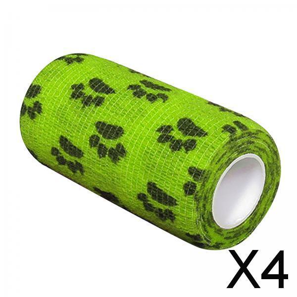 4xSelf Adhesive Bandage Cohesive Bandages Band Injury Breathable Vet Wrap Tape