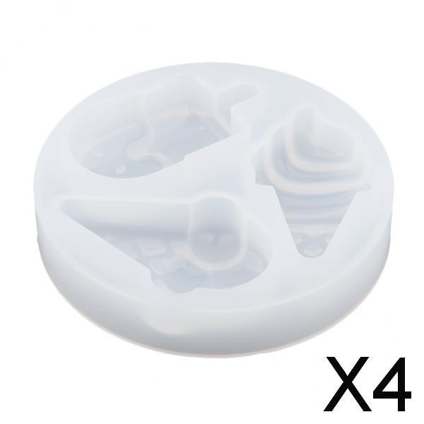 4x1 set 3pcs /4pcs silicone ice cream mold DIY epoxy resin mould  4pcs Rectangle