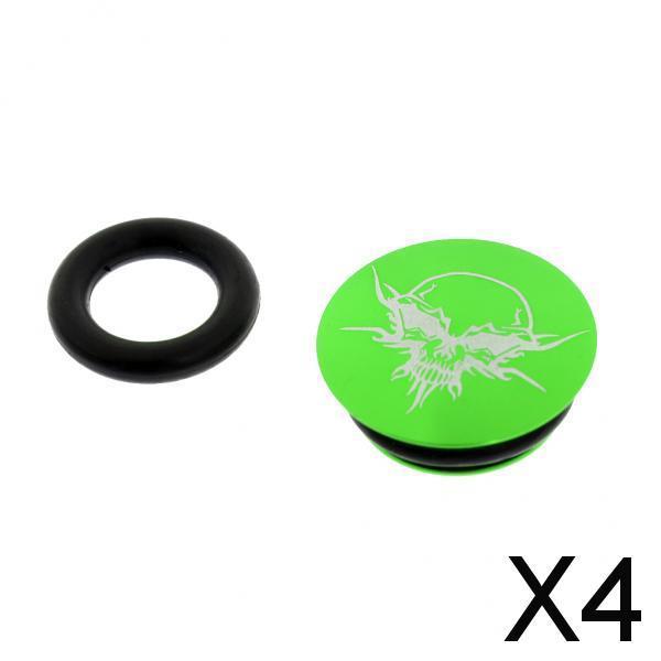 4xAlloy Bike Crank Cap Bicycle Cranksets Cover Fixing Bolt Dustproof  green