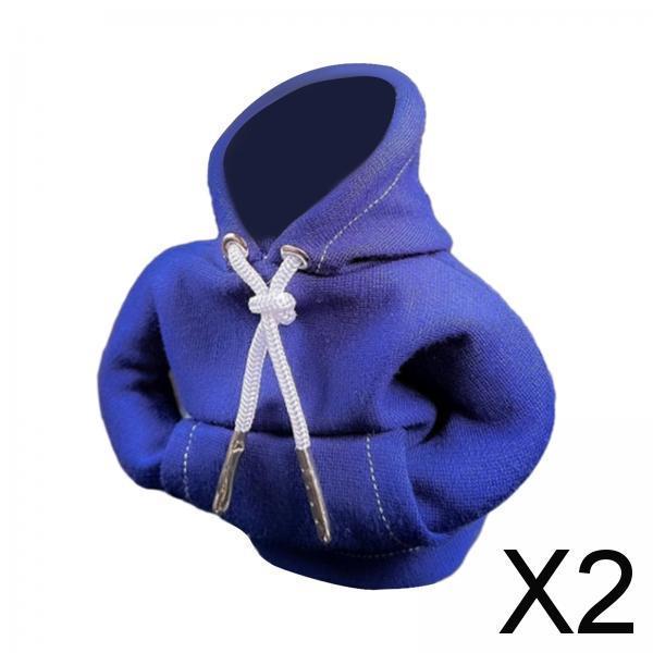 2xGear Shifter Lever Knob Cover Gear Handle Decor for Vehicles Women or Man Blue