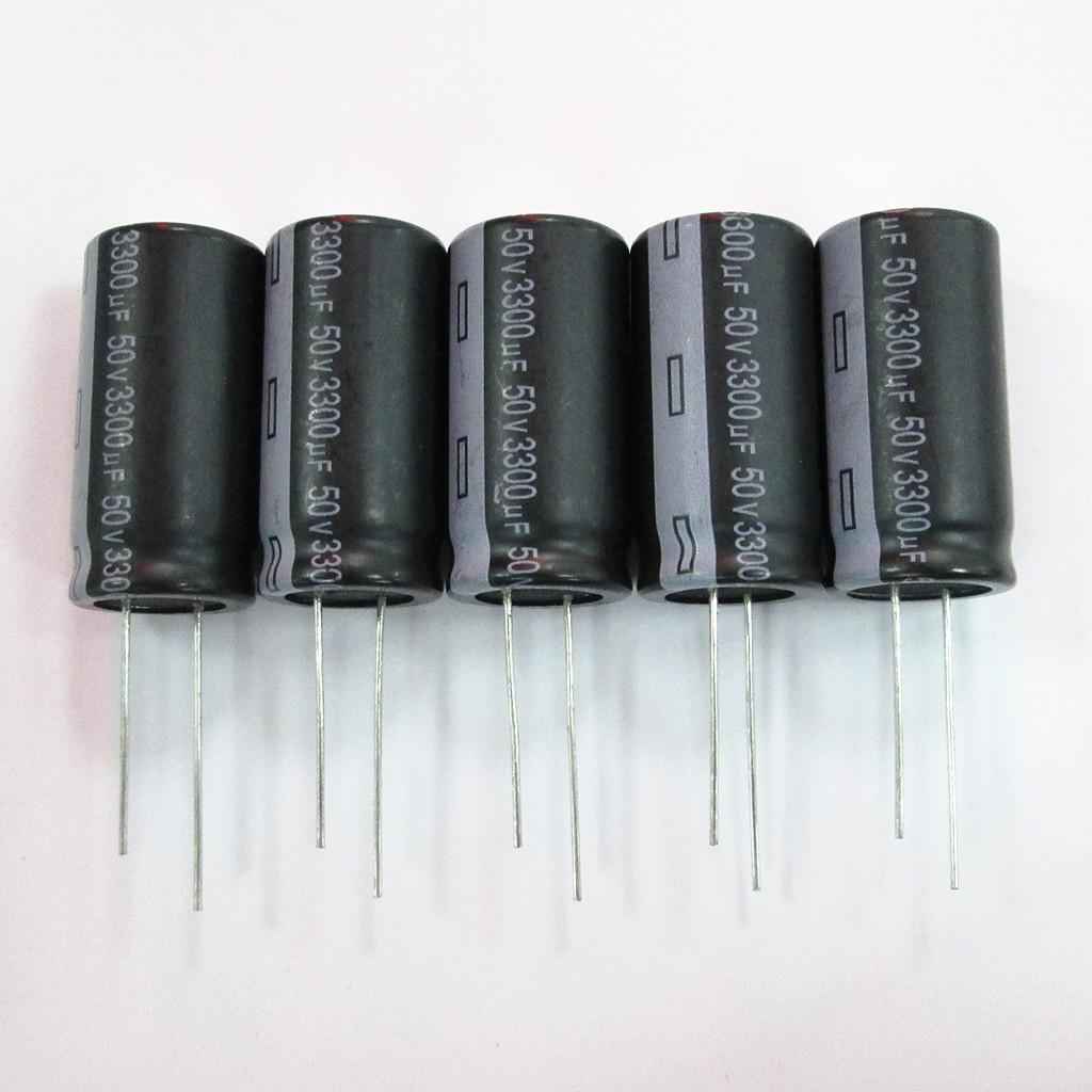 5pcs-3300uf 50V 36x18mm Aluminum Electrolytic Capacitors