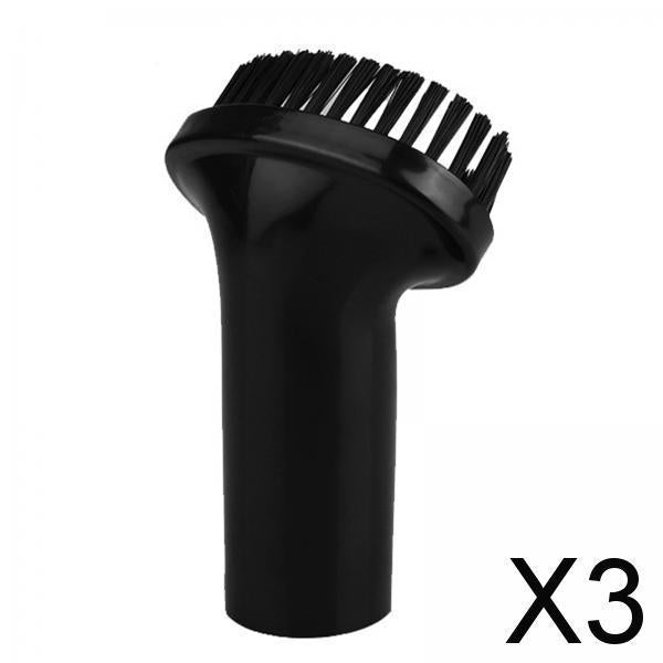 3xVacuum Dust Brush 1 1/4 inch Round Cleaner Parts Keyboard Gap 70mm Head