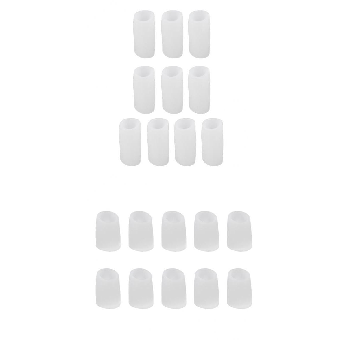 20 Pairs Silicone Toe Sleeves Tube Caps Cushions Protectors Feet Care S/L
