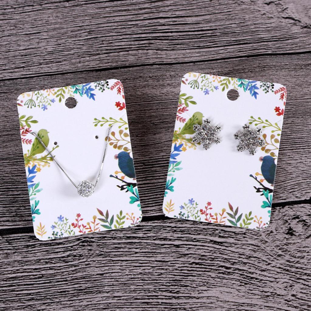 5*7 cm Color Printing Creative Earring Packaging Cards Colorful leaves