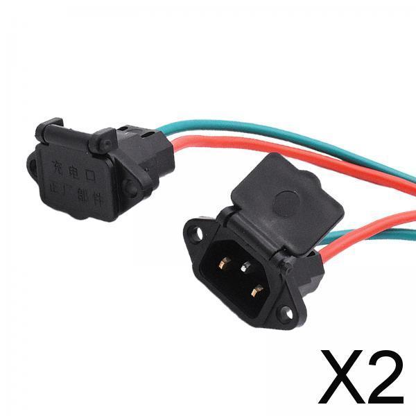2xBattery Charging Port Charger Socket Waterproof Spare Parts Durable