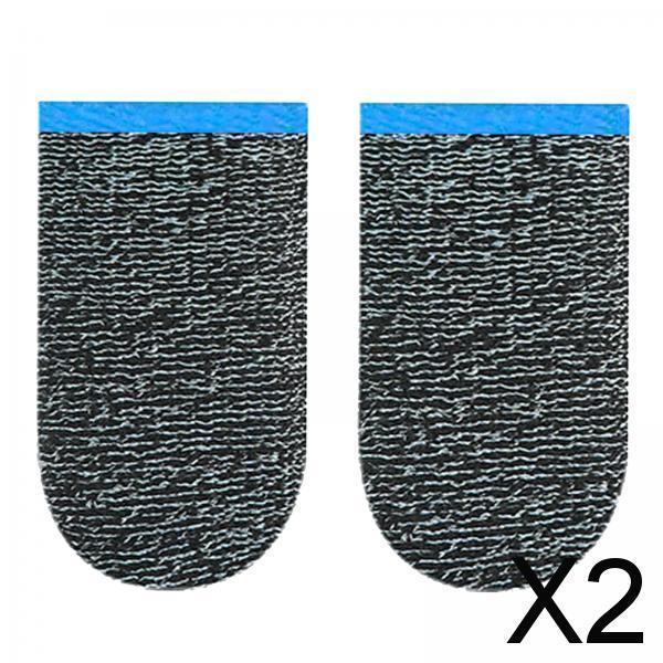2xMobile Game Controller Finger Sleeve for Knives Out  black blue