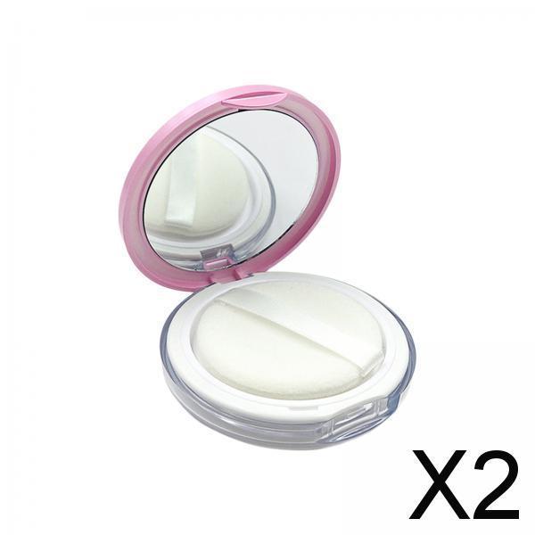 2xLoose Powder Container Mini Compact Cosmetic Holder 3G for Household Travel Pink