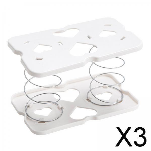3xPlastic Spring Loaded Lifting Spring Tissue Holder for Family Toilet Bedroom