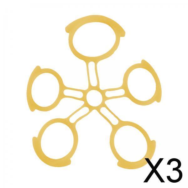 3xFinger Exerciser Hand Gripper Finger Strengthener Home Fitness Equipment Yellow 2lbs