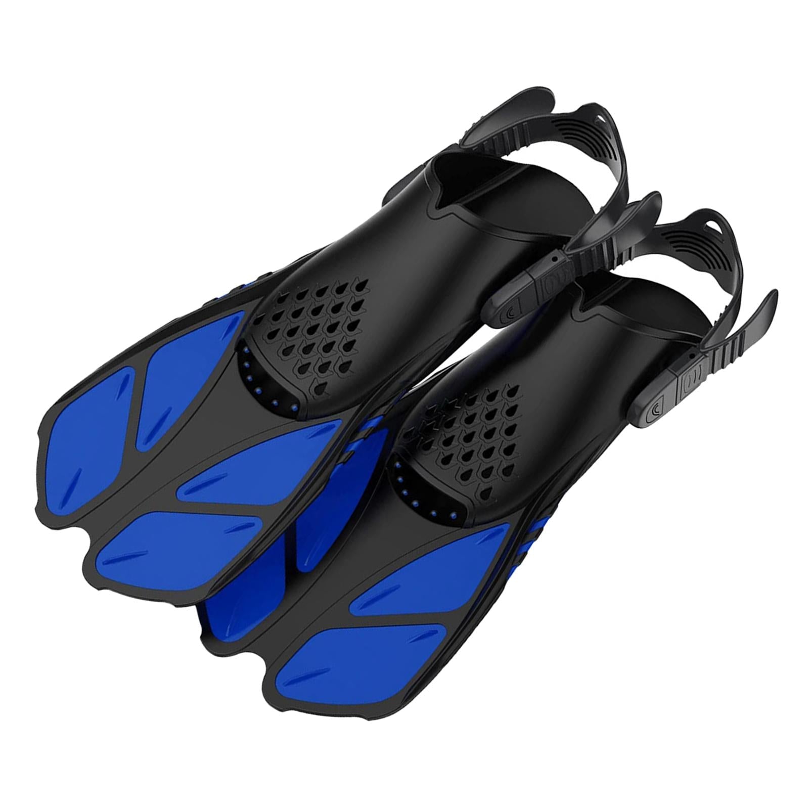 2Pcs Professional Swimming Flippers Swim for Snorkeling Adults L Size Blue