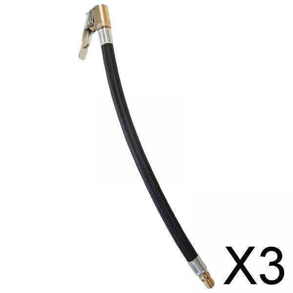 3xTire Inflator Hose Adapter with Air Hose Tyre Pump for Bike Motorcycle 100mm