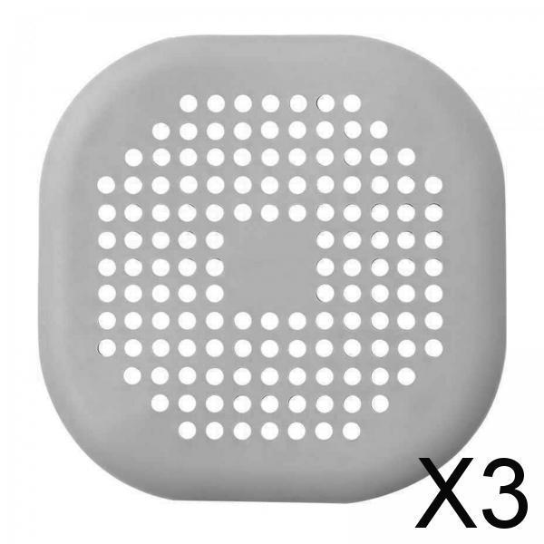 3xKitchen Sink Drain Strainer Kitchen Residue Filter Screen for Shower Gray