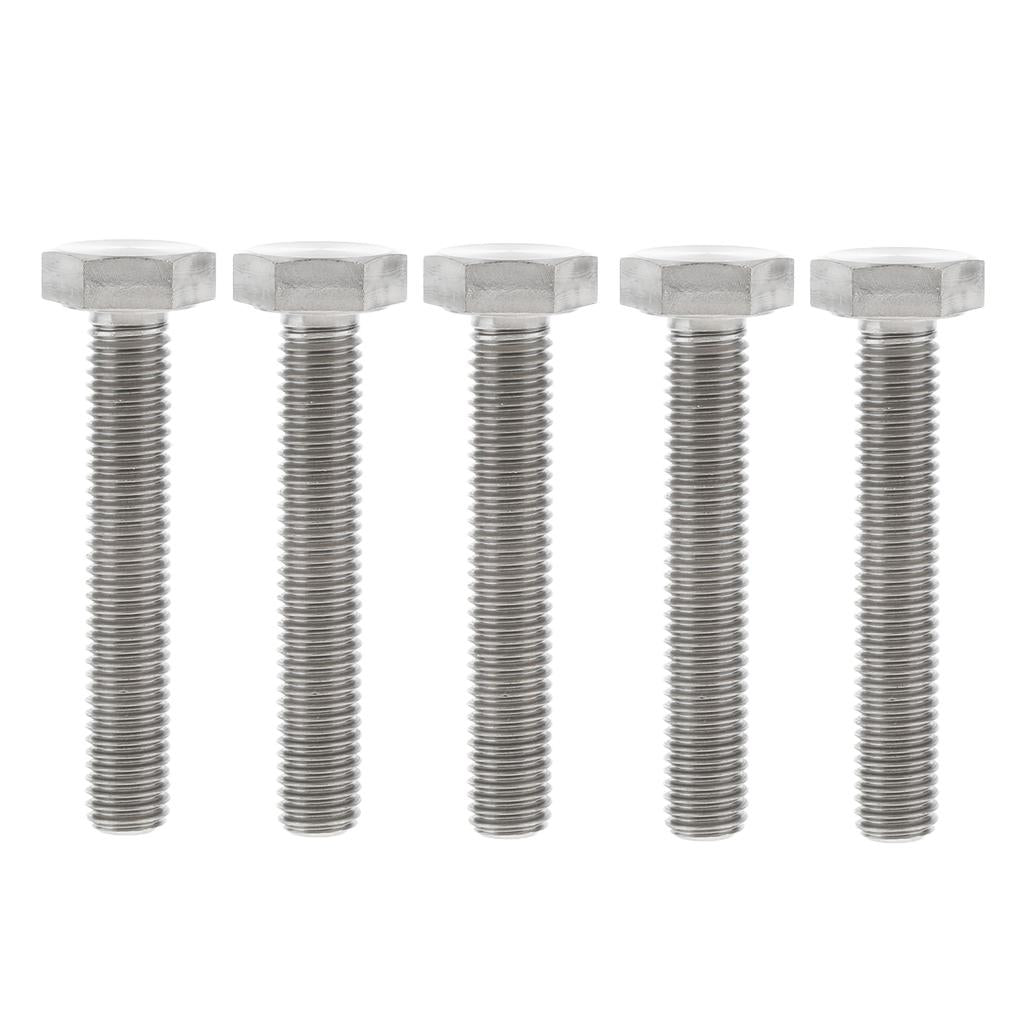 5 Pieces Hex Head Cap Bolt Screw, External Hex Drive, Titanium Alloy M10×60