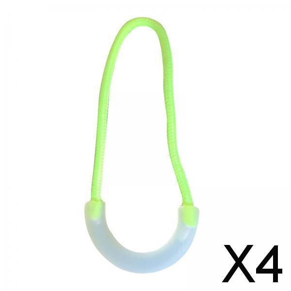 4xLuminous Zipper Pulls Head Zip Pulls for Traveling Cases Handbag Rucksack Yellow