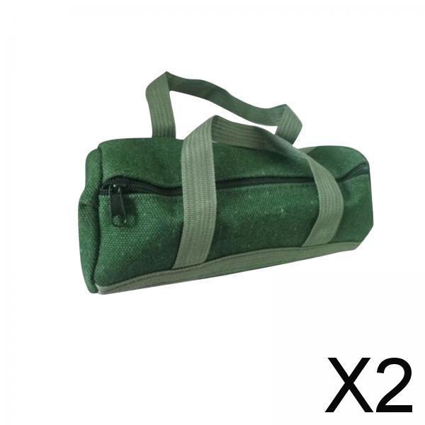 2xTool Bag Case Instrument Case Portable Sturdy Durable for Auto Repair Tools Round 25cmx11cm