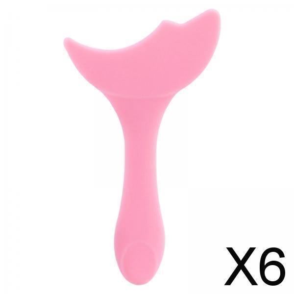 6xReusable Eyeliner Stencils Silicone Template Assistant Helper Washable pink 1pc