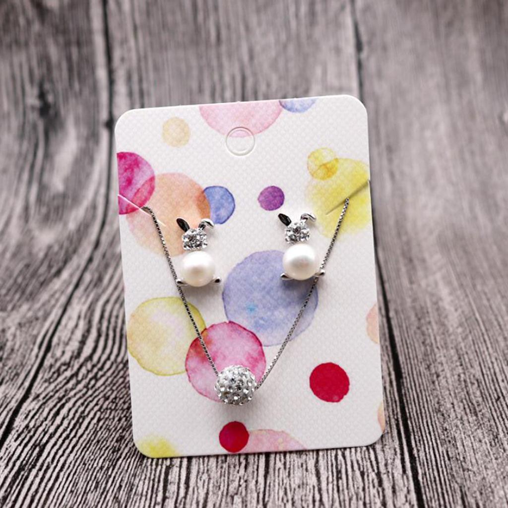 5*7 cm Color Printing Creative Earring Packaging Cards Colorful Circles