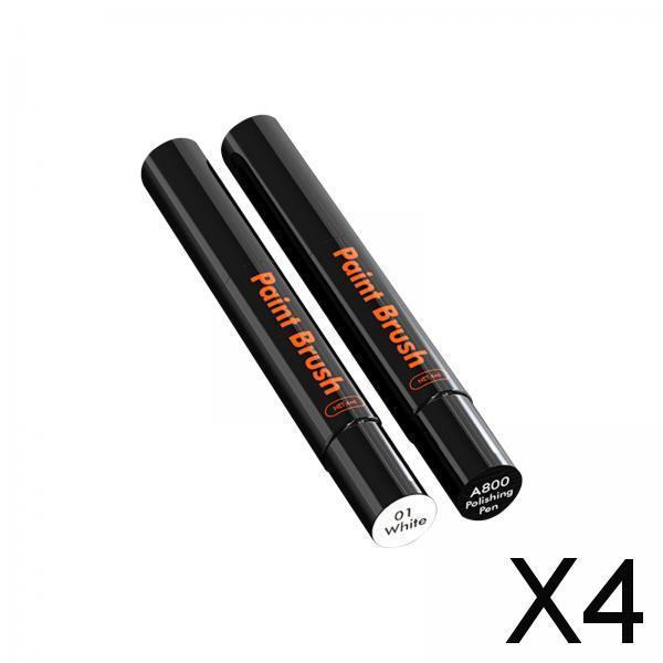 4xTouch up Paint for Cars with Polish Pen Easy Solution Car Scratch Repair Pen White