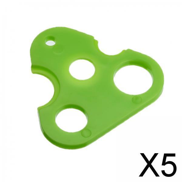 5xPlastic Essential Oil Roller Ball Bottle Opener Key Tools  Triangle Green