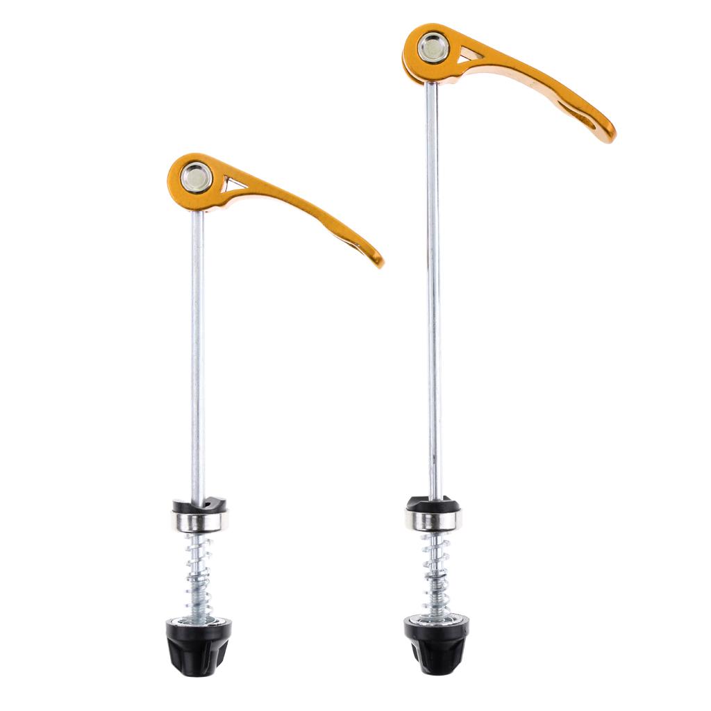 Bicycle Quick Release Skewers Road Bike Wheel Hub Skewers Axle Parts Gold