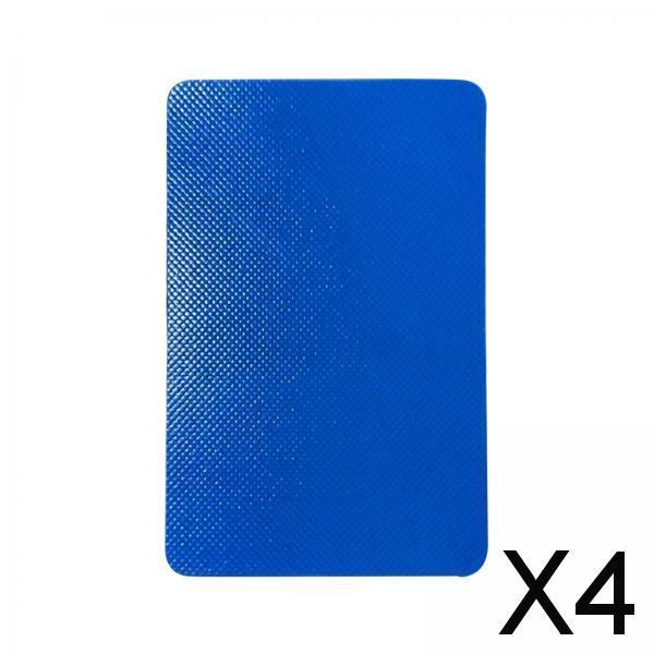 4xBoat Repair Patch 10cmx15cm PVC Repair Patches for Dinghy Raft Repair Tool Blue