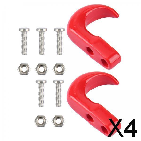 4x2x 1/24 Tow Shackle Rescue Hook Spare for Axial SCX24 Trucks Accessories Red