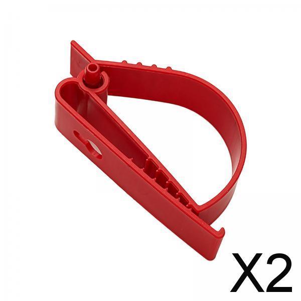 2xMultifunctional Belt Clamp Premium Labor Protection for Helmet Keychain Red