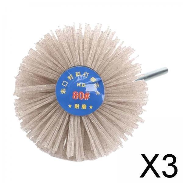 3xGrinding Nylon Wheel Brush Wire Brush Wheel Cup Brush for Polishing 80 Grit