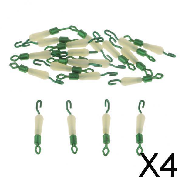 4x20pcs Fishing Sub-line Link Connectors Quick Change Rolling Swivels Clips S