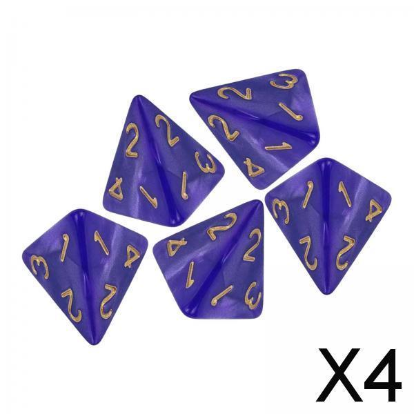 4x5x Game Dices Party Favors Acrylic Dices Polyhedral Dices for Home Bar Party