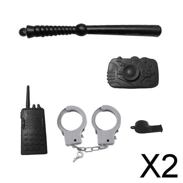 2x5x Police Pretend Play Accessory Role Play Costume Accessories for Role Play