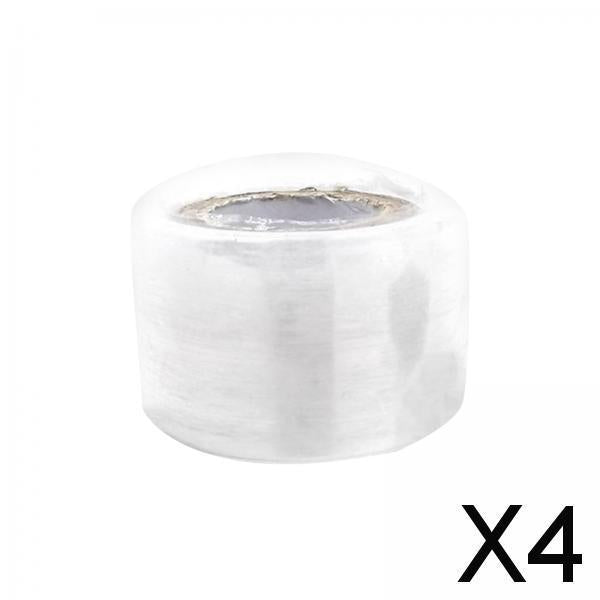 4xBadminton Grip Cushion Wrap Backing Film Wrap Overgrips Tape Clear 40M/Roll