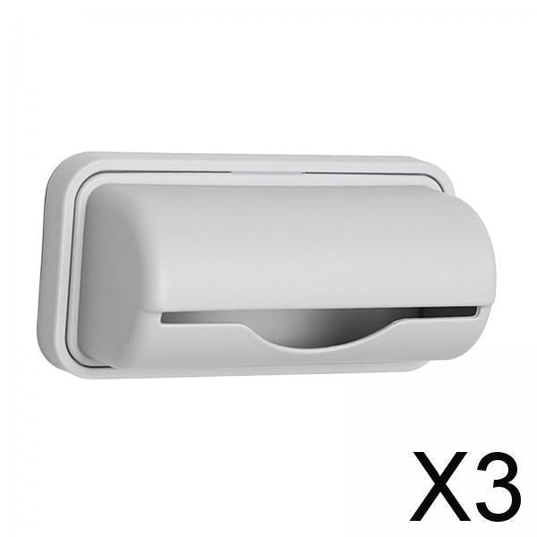 3xTrash Bag Holder Wall Mount Garbage Bag Holder for Kitchen Cabinet Household large grey