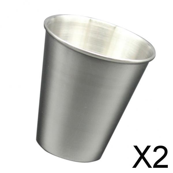 2xMini Stainless Steel Wine Whisky Cup Mug 70ml/2oz Hip Flask Accessories