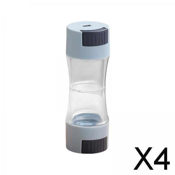 4xQuantitative Seasoning Bottle Salt Pepper Shaker for Kitchen Barbecue Pepper Blue