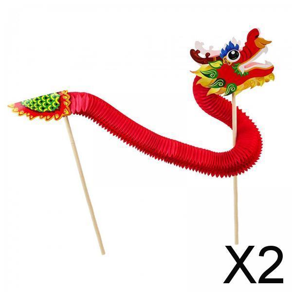 2xChinese New Year Dragon Dance DIY Material Package Party Novelty Decorations Style B