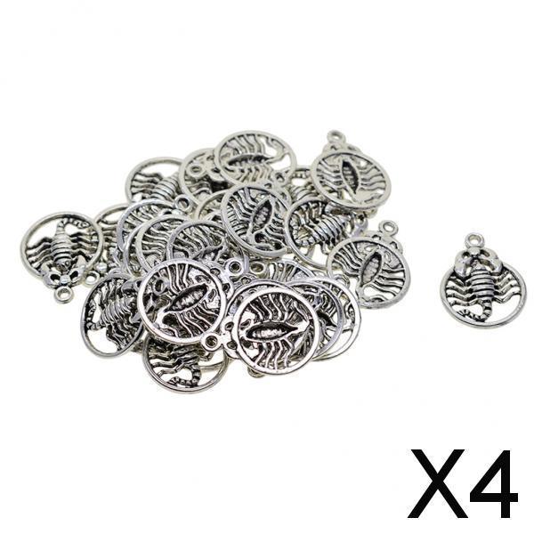 4x30x Tibetan Silver Scorpions Charms Pendants for DIY Neckalce Jewelry Making