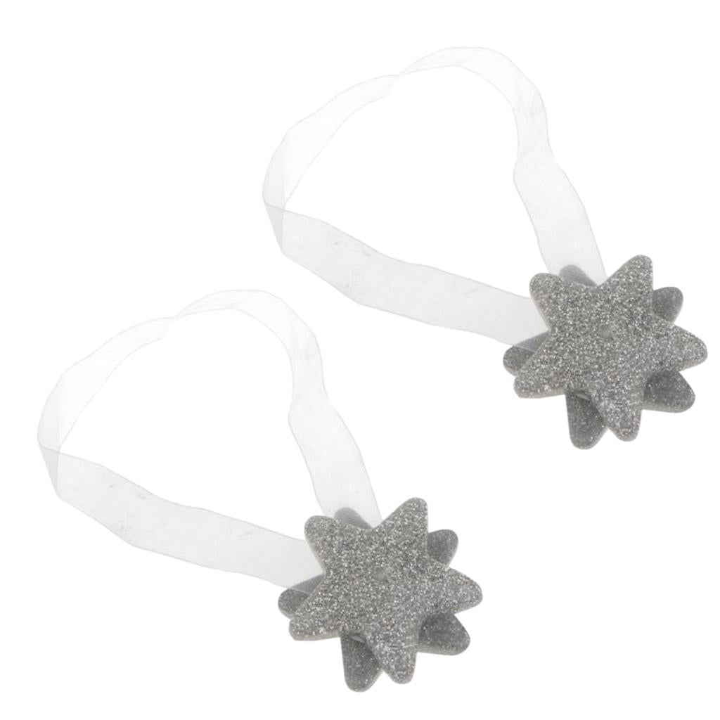 2 Set Curtain Tie Back Buckle Magnetic Tiebacks Drapery Holdbacks Clips Star