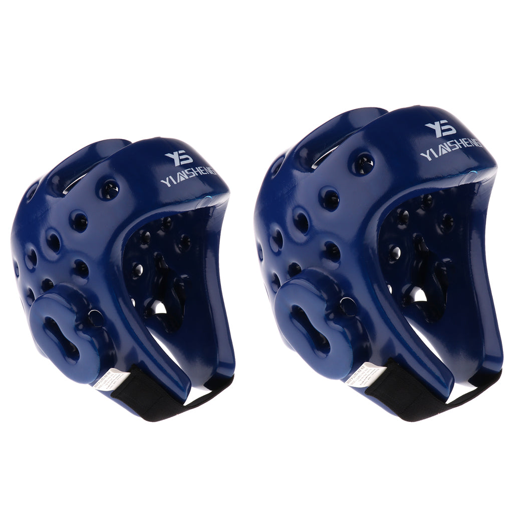 2Pcs Boxing Cap Martial Arts Headgear Face Protector for KickBoxing M/L