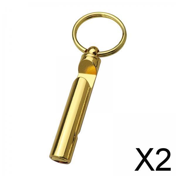 2xWhistle Bottle Opener Keychain Opener Zinc Alloy for Boating Kitchen Hunting Gold