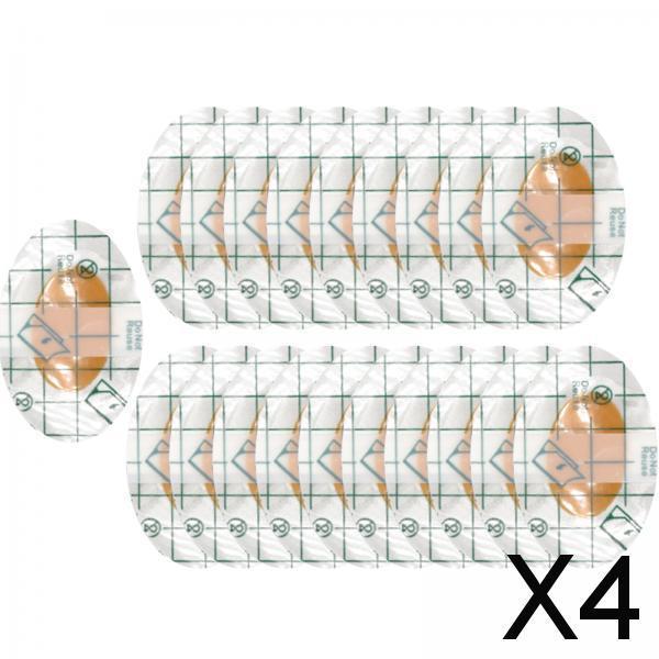 4x20Pcs Ear Stickers Soft Waterproof Ear Protectors for Shower Newborn Infants 4.4cmx6.8cm