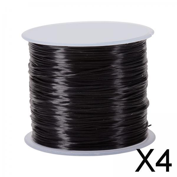 4x0.8mm Elastic String Beads Cord Thread Stretchy for Beading DIY Accessories Black