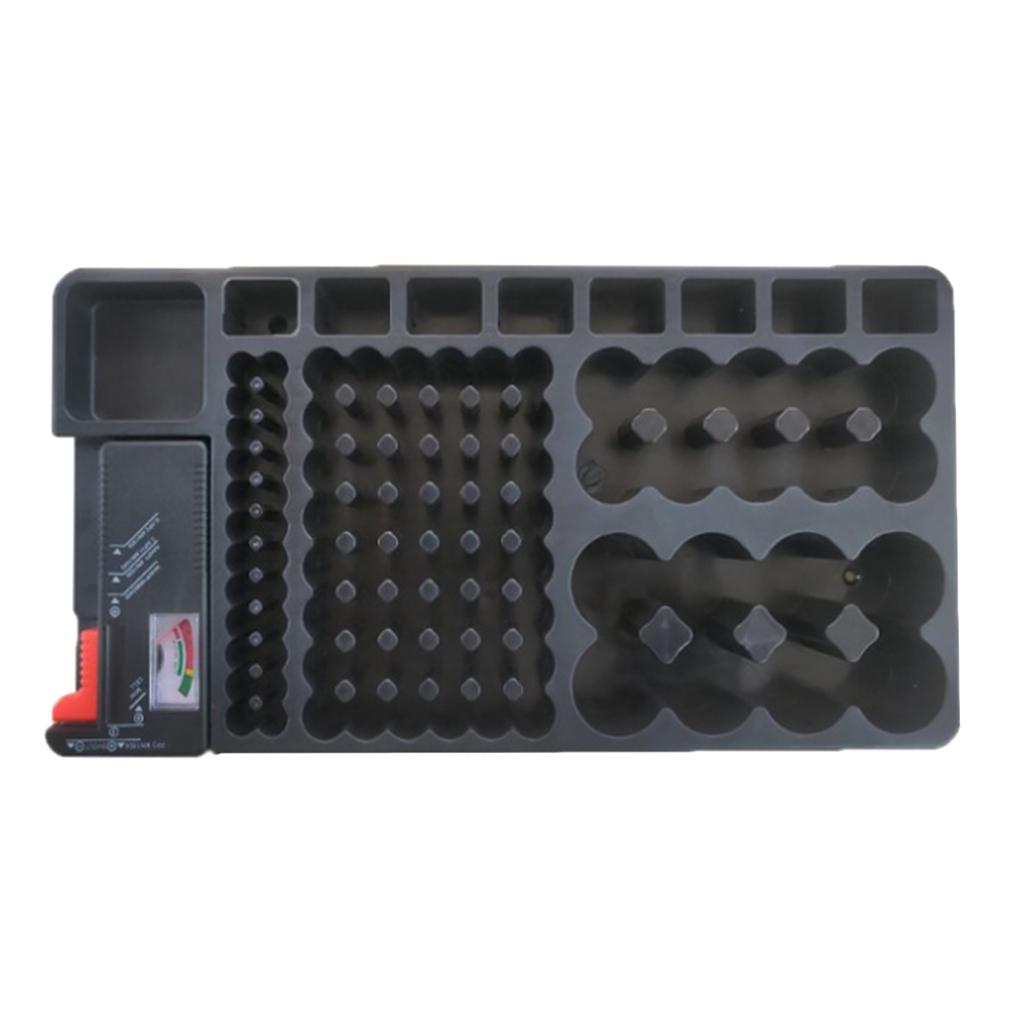 Battery Storage Organizer Box Battery Tester Kit for AAA/AA/9V/C/D Batteries