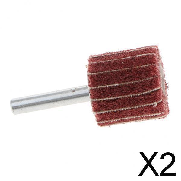 2xNon Woven Abrasive Wheel Grinding Polishing Tools 25 x 25 x 6mm Grit Red