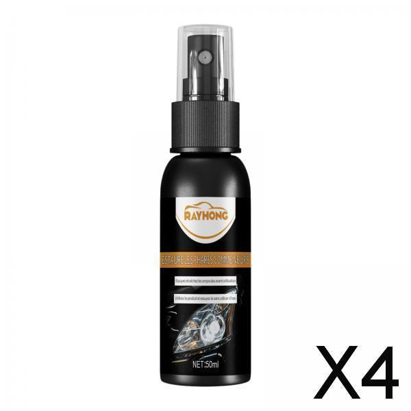4xCar Headlight Renewal Polish Car Assecories Car Headlight Repair Fluid Spray 50ml